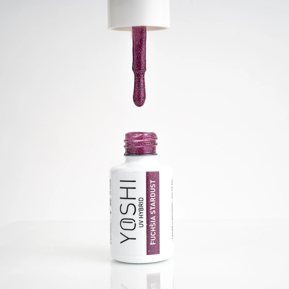 Lakier Hybrydowy UV LED Fuchsia Stardust 6 ml - 524 Lakier Hybrydowy UV LED Fuchsia Stardust 6 ml - 524 - obrazek 3
