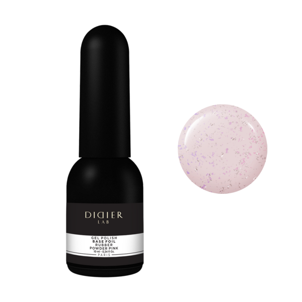 Baza kauczukowa z drobinkami Foil - Powder Pink , 10ml Baza kauczukowa z drobinkami Foil - Powder Pink , 10ml