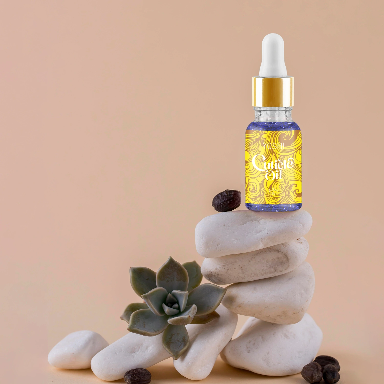 Oliwka do skórek z brokatem- Yoshi, No6, 15 ml Oliwka do skórek z brokatem- Yoshi, No6, 15 ml - obrazek 3