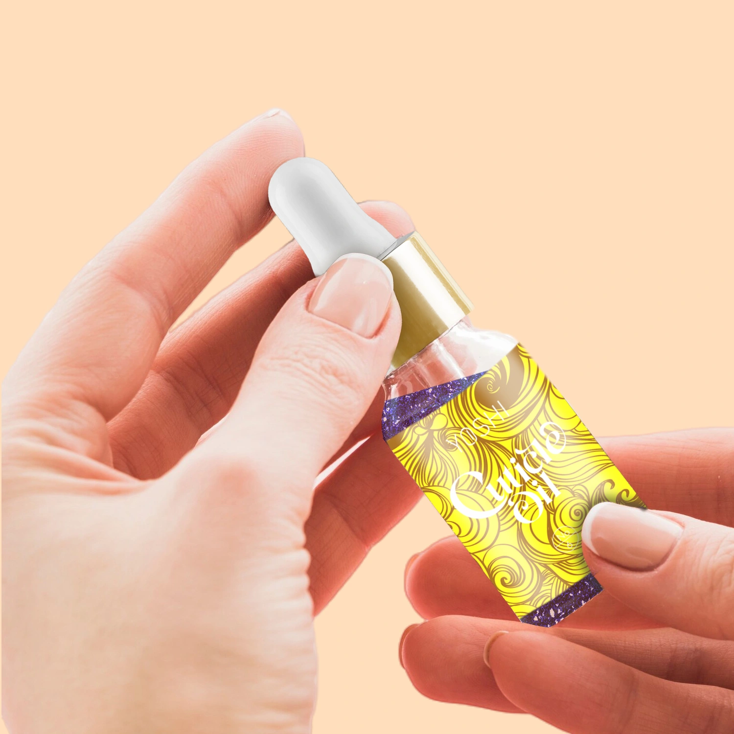Oliwka do skórek z brokatem- Yoshi, No6, 15 ml Oliwka do skórek z brokatem- Yoshi, No6, 15 ml - obrazek 2