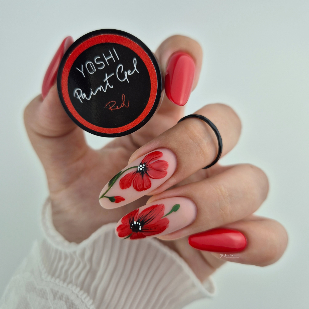 Paint Gel UV LED 5 ml - Red Paint Gel UV LED 5 ml - Red - obrazek 2