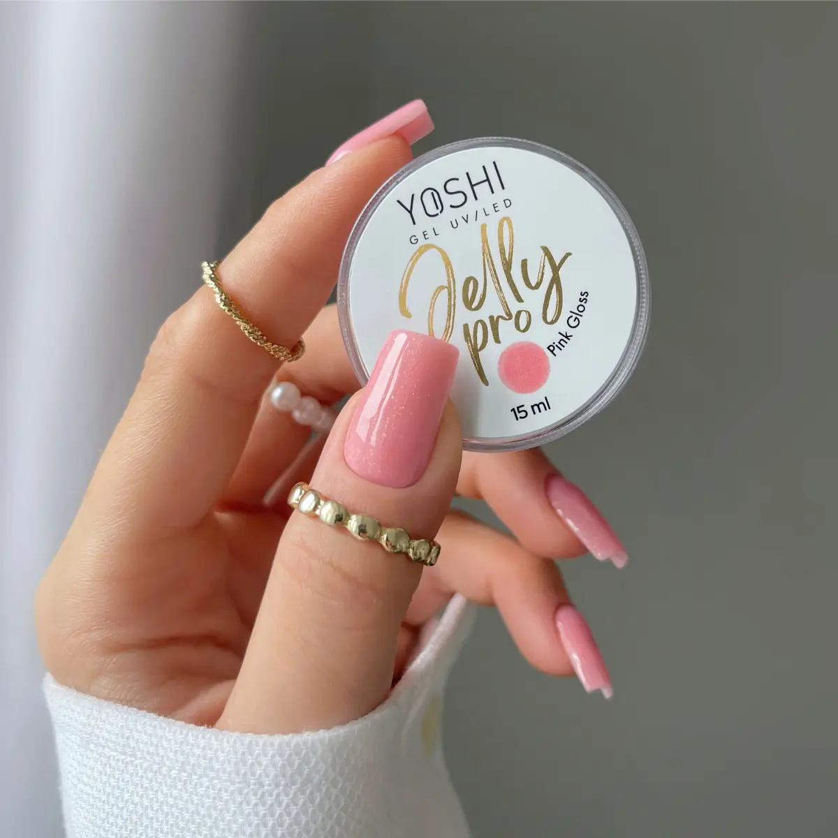 Żel Budujący Jelly PRO Gel UV LED Pink Gloss 50ml Żel Budujący Jelly PRO Gel UV LED Pink Gloss 50ml - obrazek 2