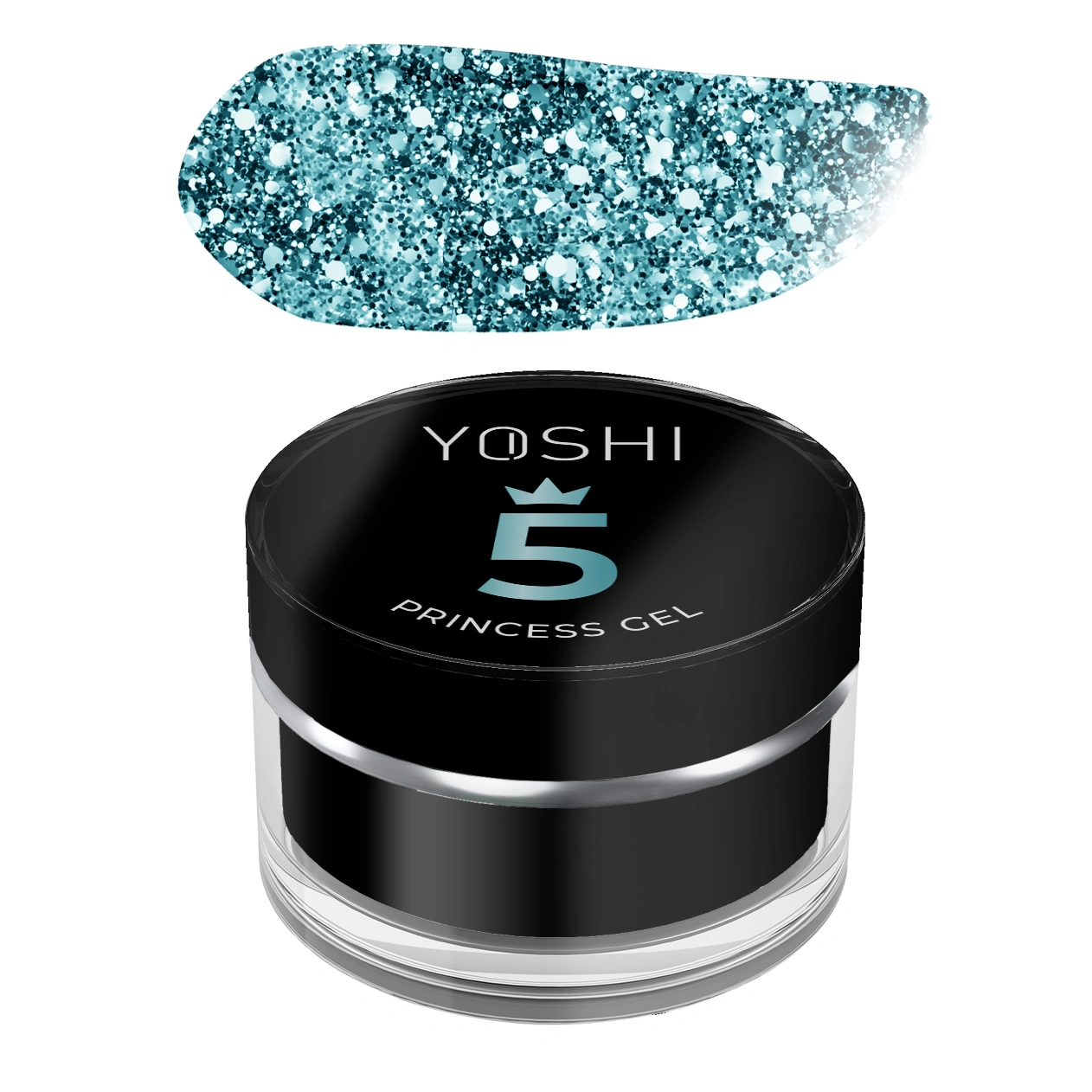 Princess żel Yoshi- Brokatowy żel do zdobień, BLUE, No 5, 5g Princess żel Yoshi- Brokatowy żel do zdobień, BLUE, No 5, 5g