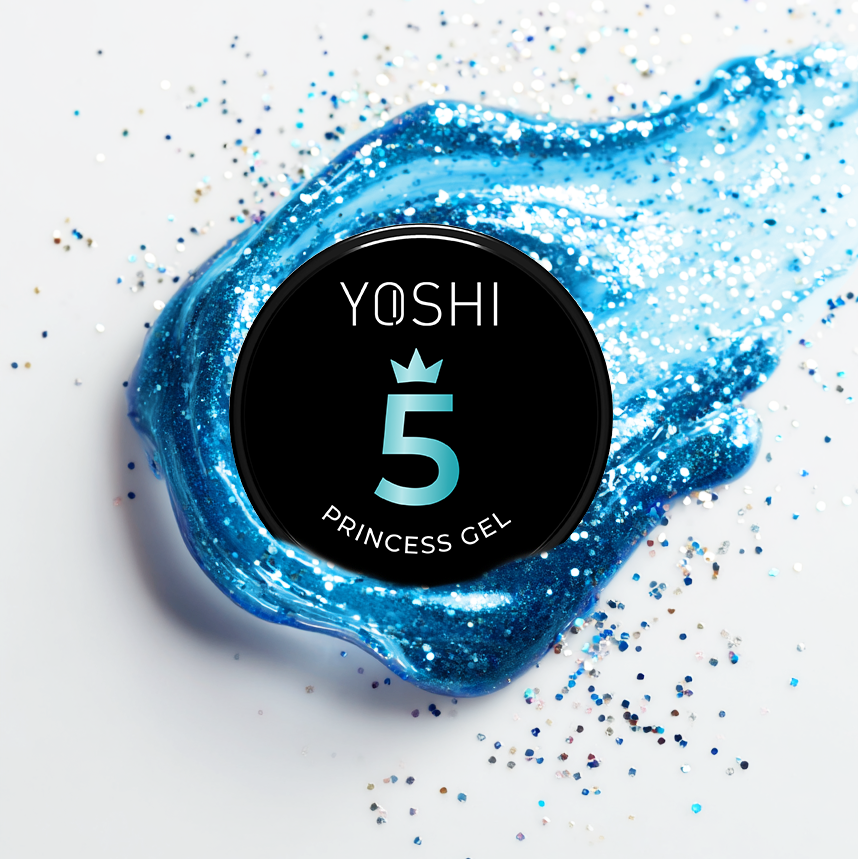 Princess żel Yoshi- Brokatowy żel do zdobień, BLUE, No 5, 5g Princess żel Yoshi- Brokatowy żel do zdobień, BLUE, No 5, 5g - obrazek 3